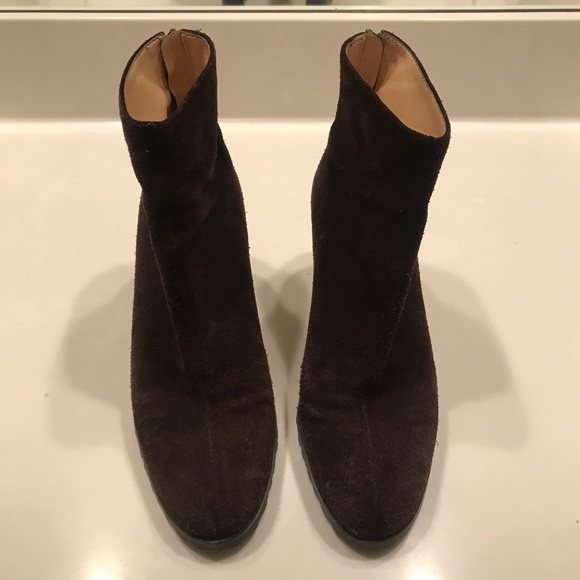 Ann Taylor Loft Brown Suede Ankle Boots - Picture 6 of 8